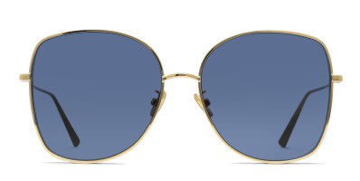 Carolina Lemke CL1407 Gold w/Blue Prescription Sunglasses display picture 1