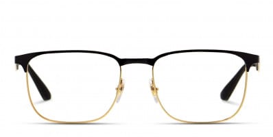 Ray Ban 6396 Shiny Black w Gold Eyeglasses Includes FREE Rx Lenses