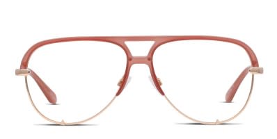 Muse On the Double Pink/Rose Gold Eyeglasses | Includes FREE Rx Lenses