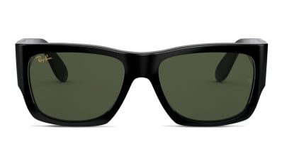 Ray-Ban RB2140F Wayfarer Shiny Black, Clear Sunglasses