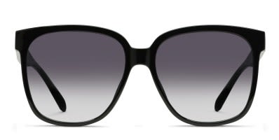 COACH SUNGLASSES 
Black frame with lightly tinted green on inside Coach HC8379U CL920 Sunglasses | LensCrafters main image 4