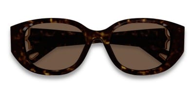 Chloe CH0301S tortoise frame with brown lenses. Lenses provide 100