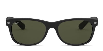 Ray-Ban RB2132F New Wayfarer (A) Black/Green Sunglasses