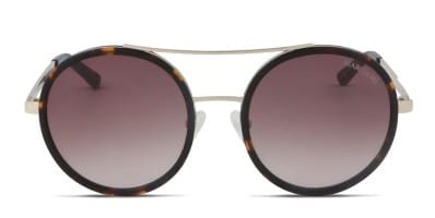 Guess by Marciano Gold Frame Sunglasses with Purple Gradient Lenses Guess by Georges Marciano 2045 36 Gold Shell Frame Purple  main image 2