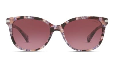 Coach HC8305 pink, tortoise frame with burgundy lenses