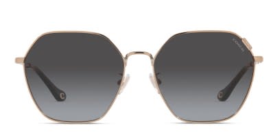 Coach HC7147 Gold , Gray Prescription Sunglasses - 50% Off Lenses