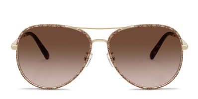 Burberry BE3122 Tara Gold, Brown Prescription Sunglasses  display picture 3