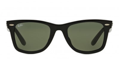 Ray Ban RB2140 Wayfarer Shiny Black Prescription Sunglasses 50 Off Lenses