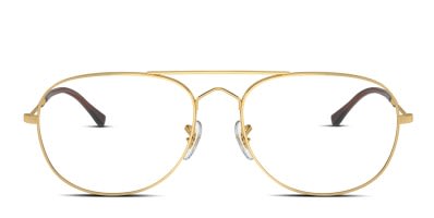 Ray-Ban RX6489 Aviator Gold Eyeglasses | Includes FREE Rx Lenses