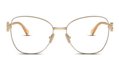 Miu Miu MU 51QV White/Blue w/Gold Prescription Eyeglasses