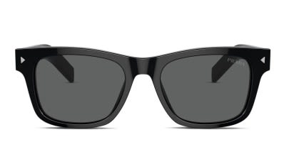 Prada PRA21S tortoise frame with dark blue lenses. Lenses provide