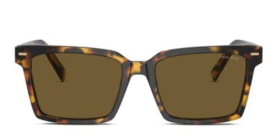 みー Miu Miu MU10US Glitter, Blue Prescription Sunglasses - 50