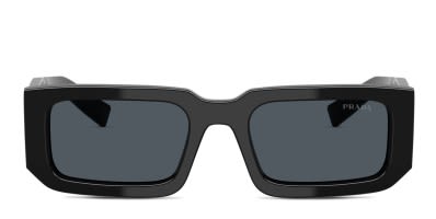 Prada PR17WS Symbole Shiny Black Prescription Sunglasses 50 Off Lenses