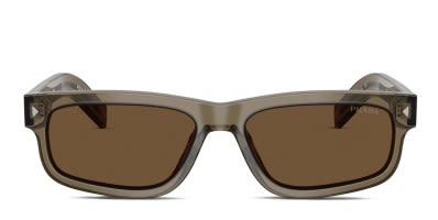 Prada PR71ZS Brown Prescription Sunglasses - 50% Off Lenses