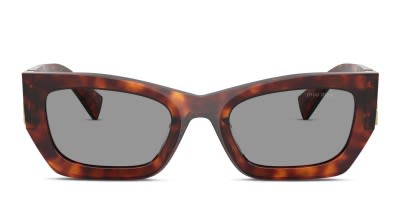 みー Miu Miu MU10US Glitter, Blue Prescription Sunglasses - 50