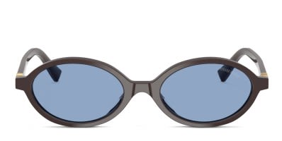 Miu Miu MU10US Glitter, Blue Prescription Sunglasses - 50