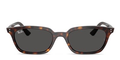 Ray-Ban RB4455 Zuri tortoise frame with dark grey lenses. Lenses