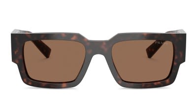 Prada PRA16S tortoise frame with green polarized lenses. Lenses