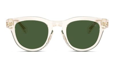 Loewe SLIM Men Sunglasses Beige Transparent Yellow Green Square LW40163I 57N Loewe LW40163I 57N Sunglasses Transparent Yellow Square main image 3