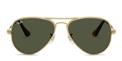 Ray-Ban RB3689 Aviator Metal II Gold, Brown, Tortoise Sunglasses