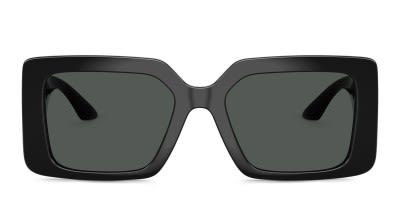 Versace Black Angular Sunglasses Versace VE4471B Shiny Black Prescription Sunglasses main image 4