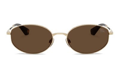Burberry BE3169 gold frame with dark brown lenses. Lenses provide
