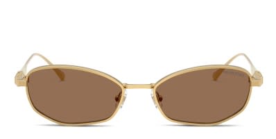 Burberry BE3169 gold frame with dark brown lenses. Lenses  display picture 2