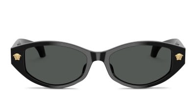 Versace VE4487 black frame with dark grey lenses. Lenses  display picture 1