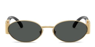 Burberry BE3169 gold frame with dark grey lenses. Lenses  display picture 2