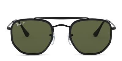 The Ray-Ban 3648 is a striking take on the iconic aviator frame. Crafted  from lightweight monel, it features hexagonal shaping, a sophisticated  double bridge and adjustable nose pads for comfort.