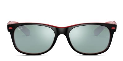 Ray-Ban RB2132F New Wayfarer (A) Black/Blue/Clear Sunglasses Ray-Ban RB2132F New Wayfarer (A) Black/Blue/Clear Sunglasses