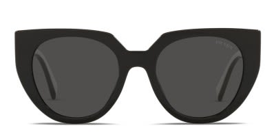 Prada PR 51SS Black w Gold Prescription Sunglasses
