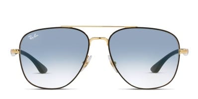 Ray-Ban RB3689 Aviator Metal II Gunmetal, Blue Sunglasses