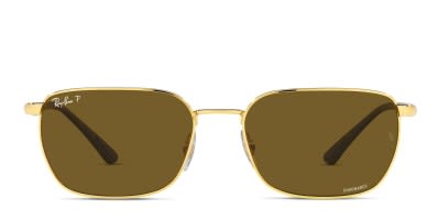 Ray-Ban RB1969 Rectangle gold frame with photochromic dark
