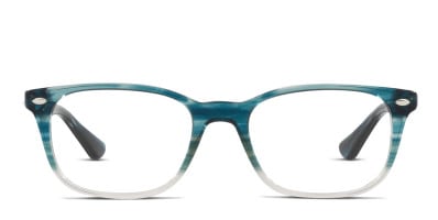 Ray-Ban RX5362 Shiny Black/Clear Eyeglasses | Includes FREE