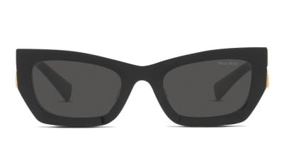 Miu Miu MU 02YS Shiny Black, Gold Prescription Sunglasses