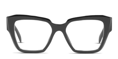 Prada PR 09ZV Shiny Black Prescription Eyeglasses