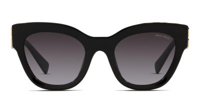 Miu Miu MU 02YS Shiny Black, Gold Prescription Sunglasses
