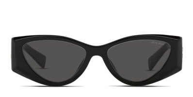 みー Miu Miu MU10US Glitter, Blue Prescription Sunglasses - 50