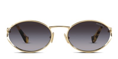 Miu Miu SMU 52SS Black w/Gold Prescription Sunglasses