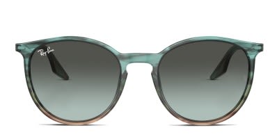 Ray-Ban RB2180F (A) black frame with dark green lenses
