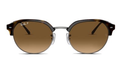 Ray-Ban RB 4246 サングラス トータスシェル CLUBROUND CLASSIC Sunglasses in Black and G-15 Green