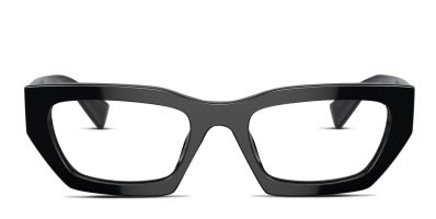 Miu Miu MU 02VV Shiny Black Eyeglasses | Includes FREE Rx Lenses
