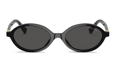 みー Miu Miu MU10US Glitter, Blue Prescription Sunglasses - 50