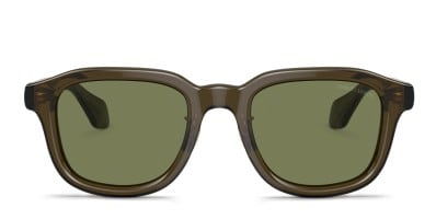 Giorgio Armani Green Tortious Shell Eye Glasses Frames Only Unisex Giorgio Armani AR6068 M (50 - 22) with Green lenses and  main image 4