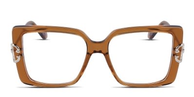 Gucci GG0088S Beige w Tortoise Yellow Prescription Eyeglasses