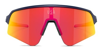 Oakley OO9465 Sutro Lite Sweep orange frame with PRIZM trail torch lenses. Lenses provide 100 UV protection