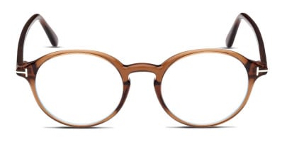 Tom Ford TF5890-B Brown, Clear Eyeglasses | Includes FREE Rx Lenses