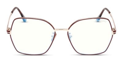 TOMFORD パレットSET Tom Ford TF5911-B Purple, Clear Prescription Eyeglasses