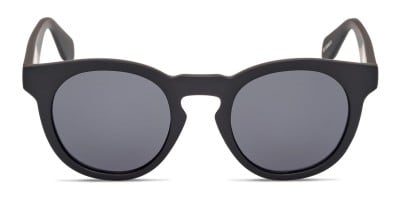 サングラス Adidas Mirrored Round Sunglasses OR0025 02C Adidas OR0025 Shiny Black Prescription Sunglasses - 50% Off